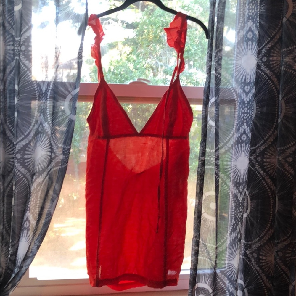 Free people triangle strap open back dress